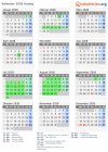 Kalender 2028 mit Ferien und Feiertagen Aussig