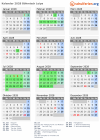 Kalender 2028 mit Ferien und Feiertagen Böhmisch Leipa