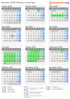 Kalender 2028 mit Ferien und Feiertagen Falkenau an der Eger