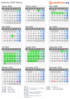 Kalender 2028 mit Ferien und Feiertagen Göding