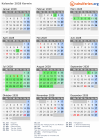 Kalender 2028 mit Ferien und Feiertagen Karwin