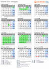 Kalender 2028 mit Ferien und Feiertagen Königgrätz