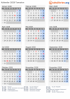 Kalender 2028 mit Ferien und Feiertagen Tunesien