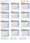 Kalender 2028 mit Ferien und Feiertagen Ukraine
