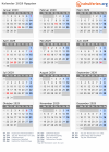 Kalender 2029 mit Ferien und Feiertagen Ägypten