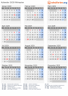 Kalender 2029 mit Ferien und Feiertagen Äthiopien