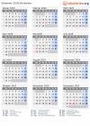 Kalender 2029 mit Ferien und Feiertagen Barbados