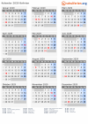 Kalender 2029 mit Ferien und Feiertagen Bolivien