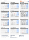 Kalender 2029 mit Ferien und Feiertagen Burkina Faso