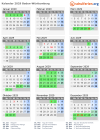 Kalender 2029 mit Ferien und Feiertagen Baden-Württemberg