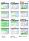 Kalender 2029 mit Ferien und Feiertagen Berlin
