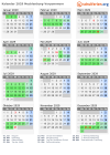 Kalender 2029 mit Ferien und Feiertagen Mecklenburg-Vorpommern