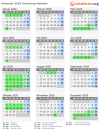 Kalender 2029 mit Ferien und Feiertagen Schleswig-Holstein