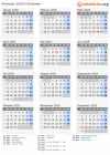 Kalender 2029 mit Ferien und Feiertagen El Salvador