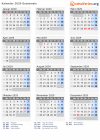 Kalender 2029 mit Ferien und Feiertagen Guatemala