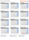 Kalender 2029 mit Ferien und Feiertagen Basilikata