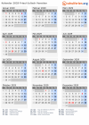 Kalender 2029 mit Ferien und Feiertagen Friaul-Julisch Venetien