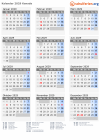 Kalender 2029 mit Ferien und Feiertagen Kanada