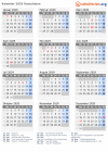 Kalender 2029 mit Ferien und Feiertagen Kasachstan
