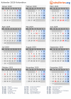 Kalender 2029 mit Ferien und Feiertagen Kolumbien