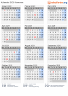 Kalender 2029 mit Ferien und Feiertagen Komoren