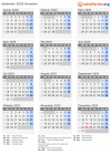 Kalender 2029 mit Ferien und Feiertagen Kroatien