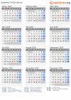 Kalender 2029 mit Ferien und Feiertagen Liberia