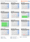Kalender 2029 mit Ferien und Feiertagen Mecklenburg-Vorpommern