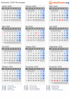 Kalender 2029 mit Ferien und Feiertagen Norwegen
