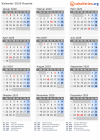 Kalender 2029 mit Ferien und Feiertagen Ruanda