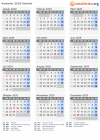 Kalender 2029 mit Ferien und Feiertagen Sambia