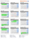 Kalender 2029 mit Ferien und Feiertagen Aargau