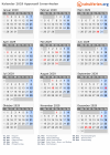 Kalender 2029 mit Ferien und Feiertagen Appenzell Innerrhoden