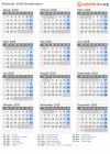 Kalender 2029 mit Ferien und Feiertagen Graubünden