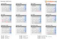 Kalender 2029 mit Ferien und Feiertagen Jura