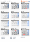 Kalender 2029 mit Ferien und Feiertagen Sankt Gallen