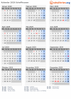 Kalender 2029 mit Ferien und Feiertagen Schaffhausen