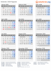 Kalender 2030 mit Ferien und Feiertagen Ägypten