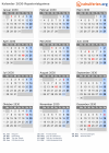 Kalender 2030 mit Ferien und Feiertagen Äquatorialguinea