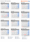 Kalender 2030 mit Ferien und Feiertagen Australien