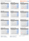 Kalender 2030 mit Ferien und Feiertagen Bangladesch