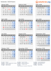 Kalender 2030 mit Ferien und Feiertagen Benin