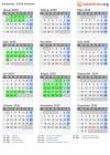 Kalender 2030 mit Ferien und Feiertagen Hessen