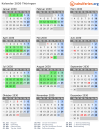 Kalender 2030 mit Ferien und Feiertagen Thüringen