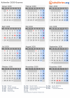 Kalender 2030 mit Ferien und Feiertagen Guyana