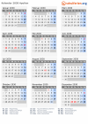 Kalender 2030 mit Ferien und Feiertagen Apulien