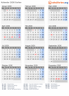 Kalender 2030 mit Ferien und Feiertagen Italien