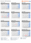 Kalender 2030 mit Ferien und Feiertagen Sardinien