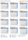 Kalender 2030 mit Ferien und Feiertagen Montenegro