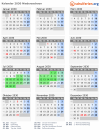 Kalender 2030 mit Ferien und Feiertagen Niedersachsen